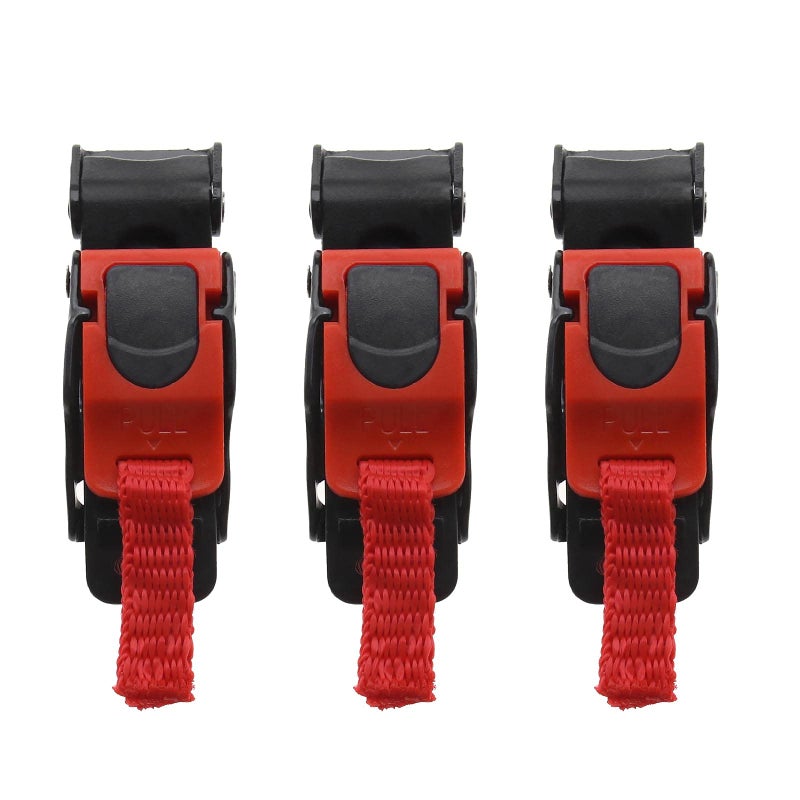 Micro Traders Motorcycle Plastic Helmet Quick Release Speed Clip Chin Strap Pull Buckle 3Pcs - Image 1